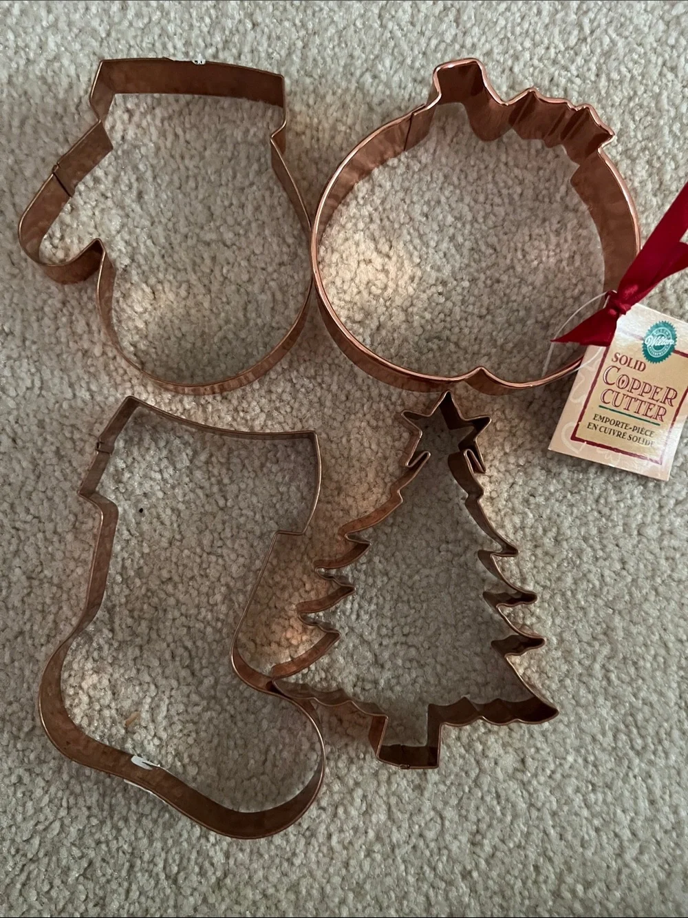 Copper Holiday Cookie Cutters - Set of 4 (Copper)